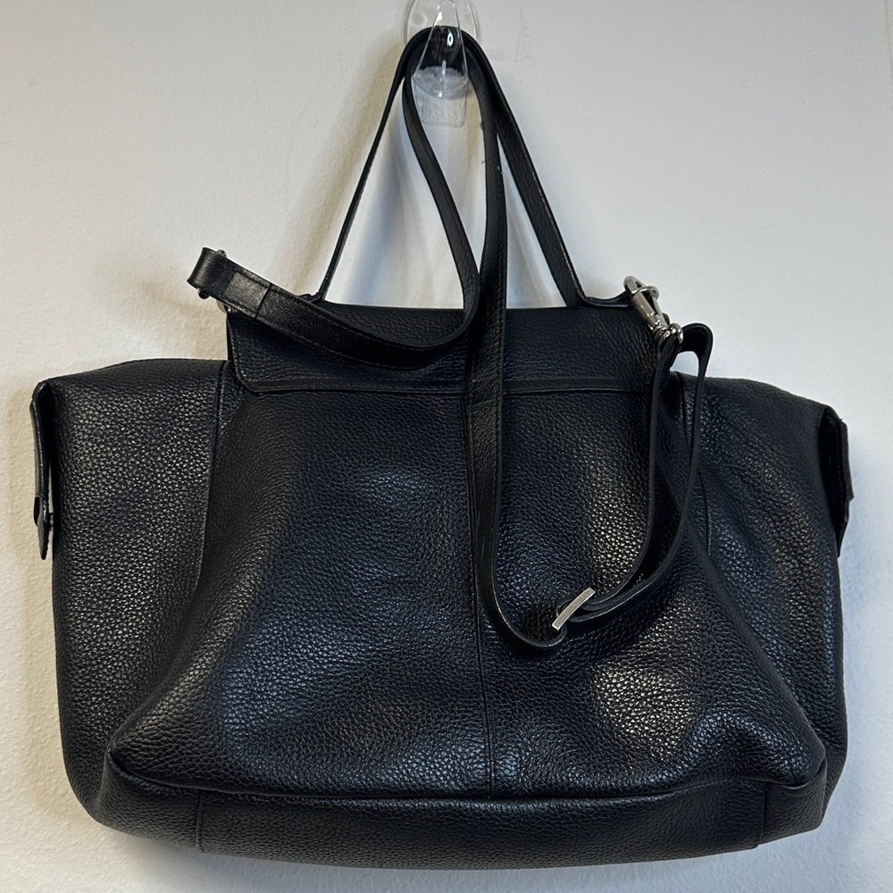 Vélez Genuine Pebble Leather Black Purse with Removable Crossbody Strap EUC - Picture 4 of 9